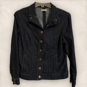 Coldwater Creek Size 8 Dark Blue Denim Jacket